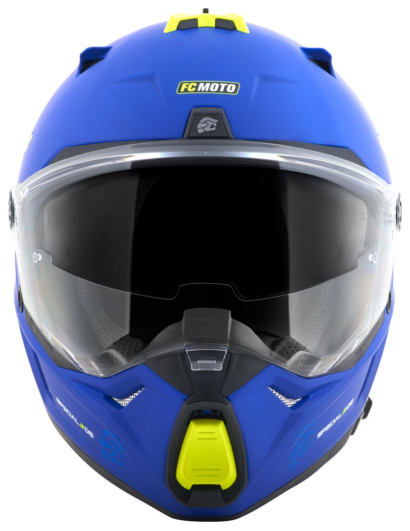 FC-Moto Merkur Pro Straight 엔듀로 헬멧 블루 매트 L 그림 6