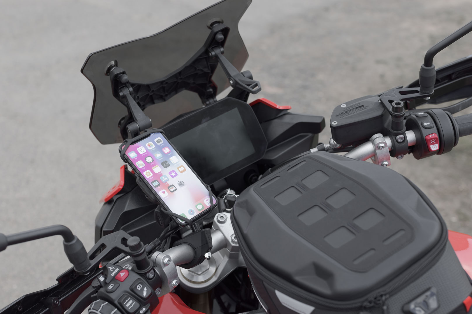 Kit universal de montare GPS SW-Motech cu Smartphone T-Lock - Include braț de priză de 2", pentru filet ghidon/oglindă Figura 5