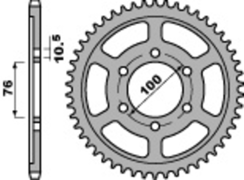 PBR Standard C45 Bakdrev i stål 825 - 530 Figur 2