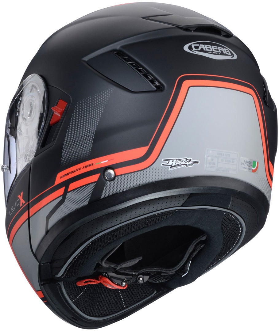 Caberg Levo X Elite Helm zwart mat/grijs/rood Verlies (59/60) Figuur 2