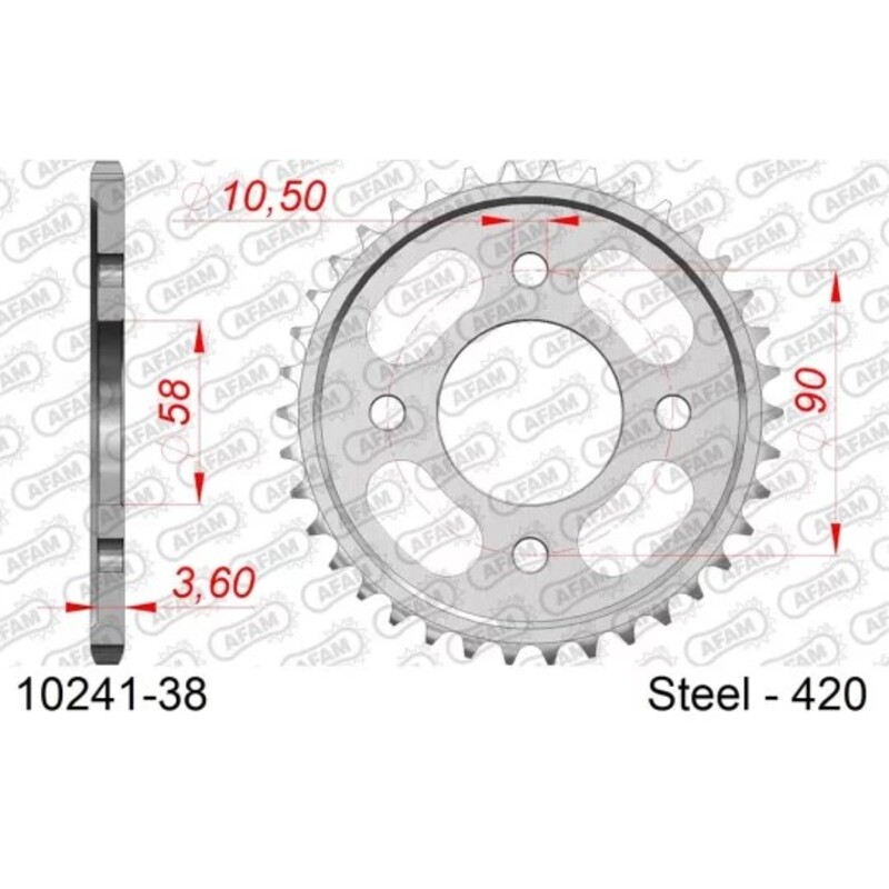 AFAM Pinionul spate Standard - 420 Figura 1