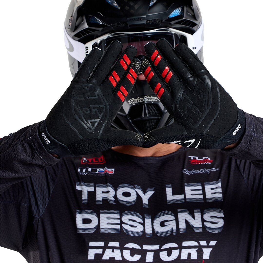 Troy Lee Designs GP Pro Factory Motocross handskar svart/vit/rött S Figur 4