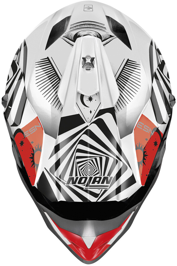 Nolan N53 Riddler Cască de motocross Alb/Roșu/Negru XXL (63) Figura 2