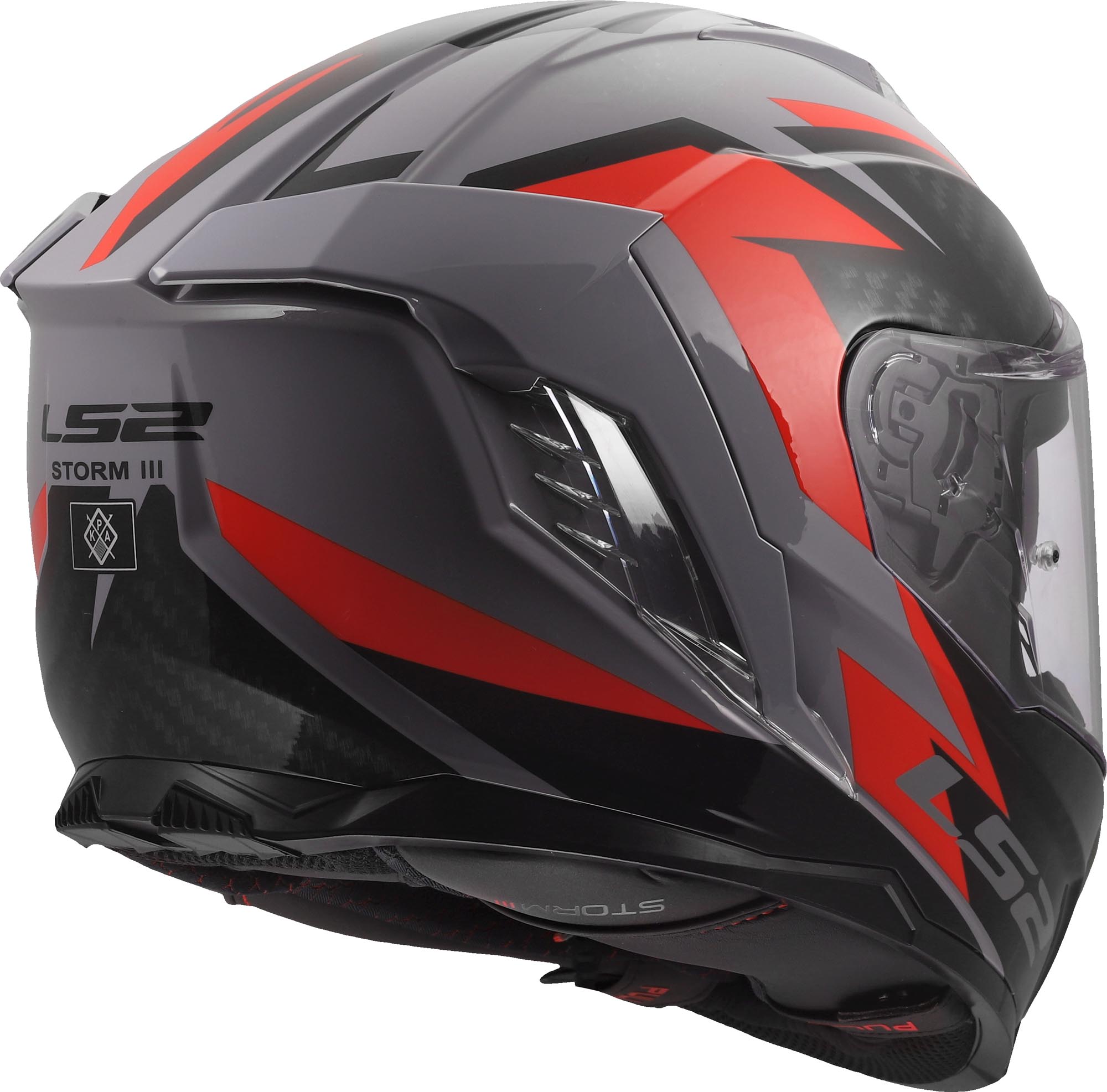 LS2 FF818 Storm III Dynamo Helm grau/rot S (55/56) Abbildung 9