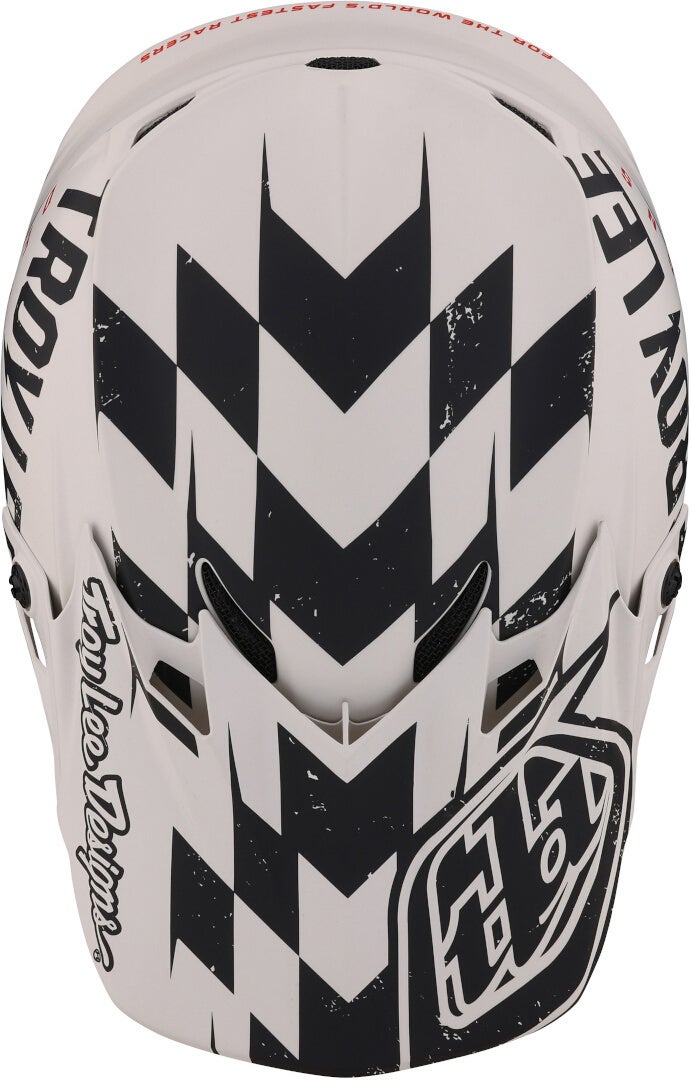 Troy Lee Designs SE4 Polyacrylite Race Shop MIPS Motokrosová přilba bílá/černá M (57/58) Obrázek 8