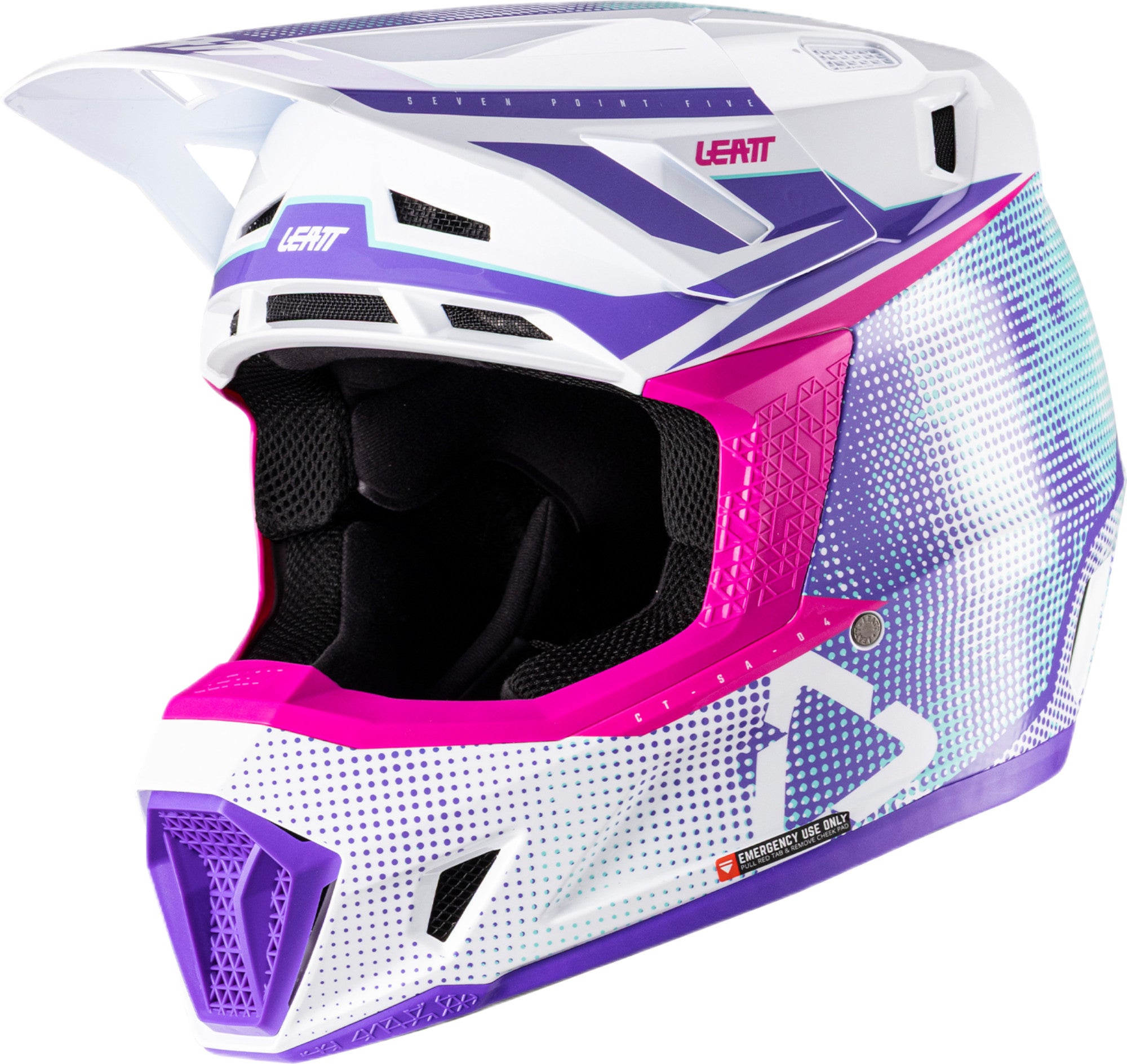 Leatt 7.5 V26 Motorcrosshelm met bril wit/roze/paars M (57/58) Figuur 6