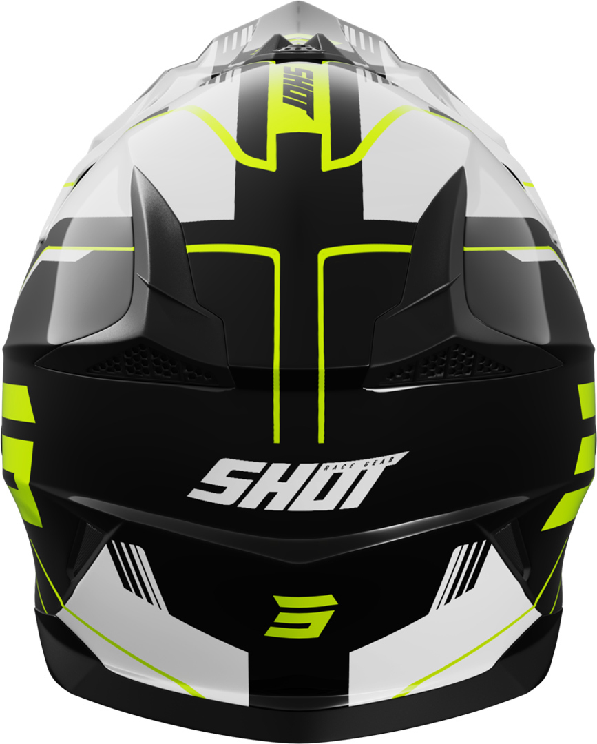 Shot Pulse Lines Motocross hjälm svart/vit/gul XL (61/62) Figur 2