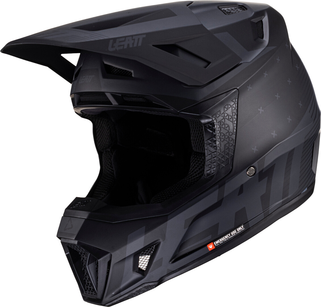 Leatt 7.5 V24 Stripes Cască de motocross cu ochelari de protecție Negru/gri S (55/56) Figura 10