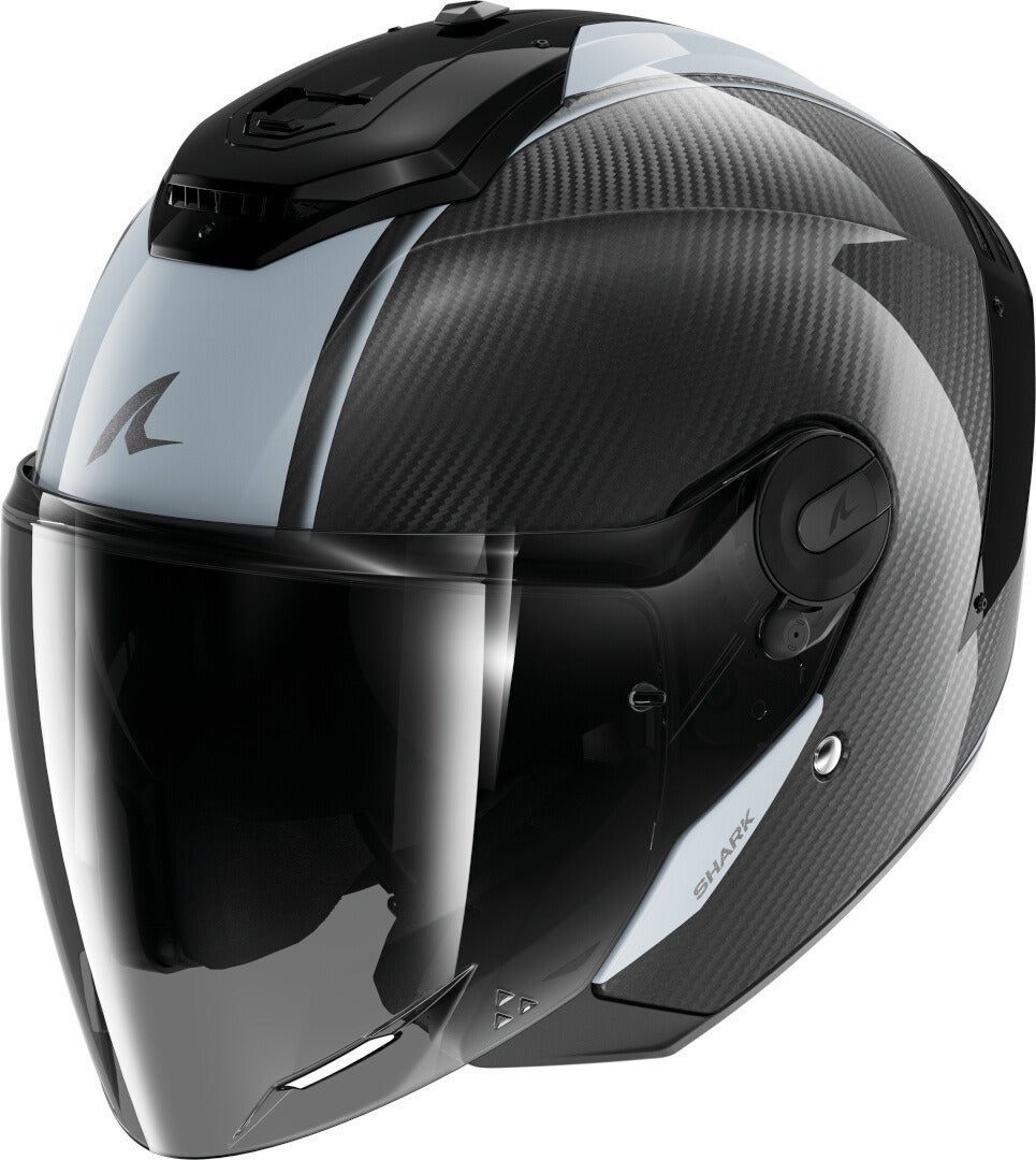 Shark RS Jet Carbon Skin Jet hjelm sort/grå L (59/60) Figur 1