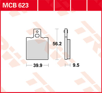 TRW Lucas Bremsbelag MCB623 Figur 1