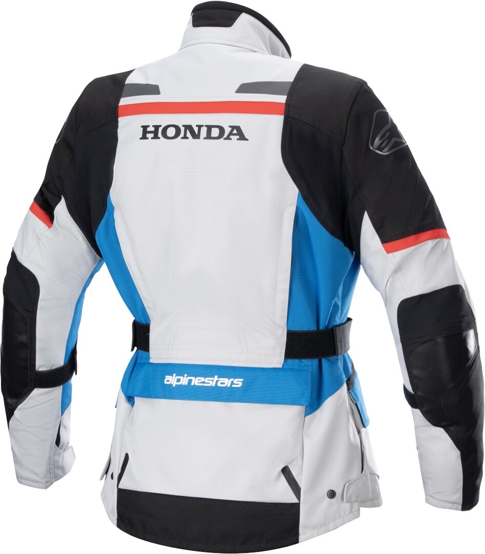 Alpinestars Honda Andes v3 Drystar vattentät damer motorcykel textil jacka grå/blå/röd XL Figur 2