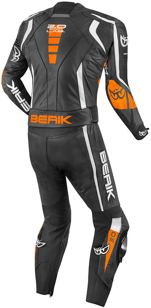 Berik Zakura Two Piece Motorcycle Leather Suit black/white/orange 54 Figure 2