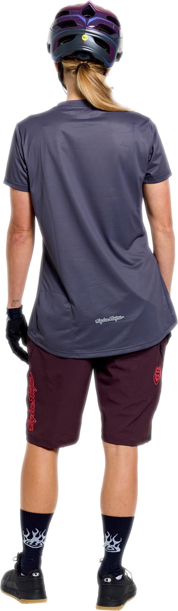 Troy Lee Designs Lilium Pro Mono Maillot de vélo à manches courtes pour dames carbone/bleu XL Figure 12