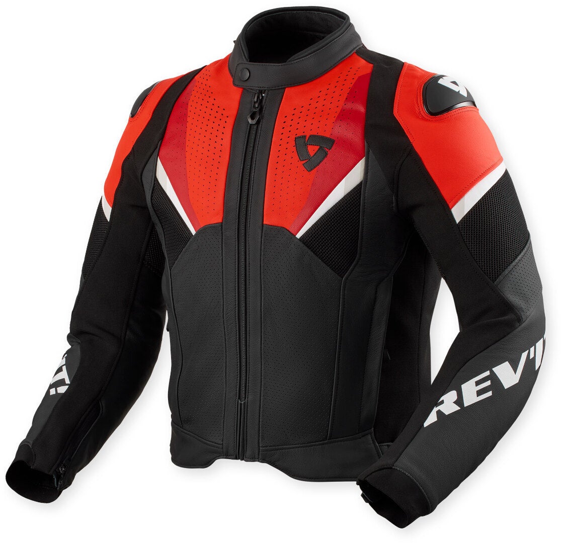 Revit Automate perforated Motorcycle Leather Jacket-image-876666538