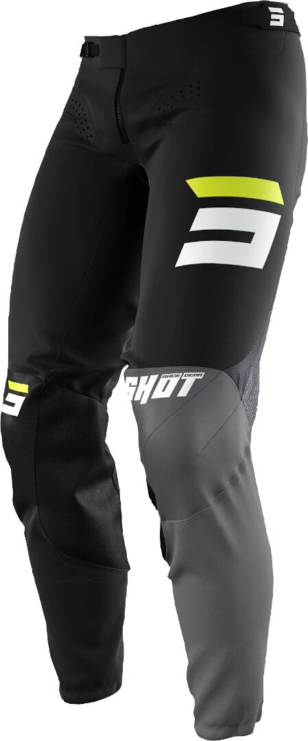 Shot Aerolite Gradient Calças de Motocross preto/branco/amarelo 32 Figura 1