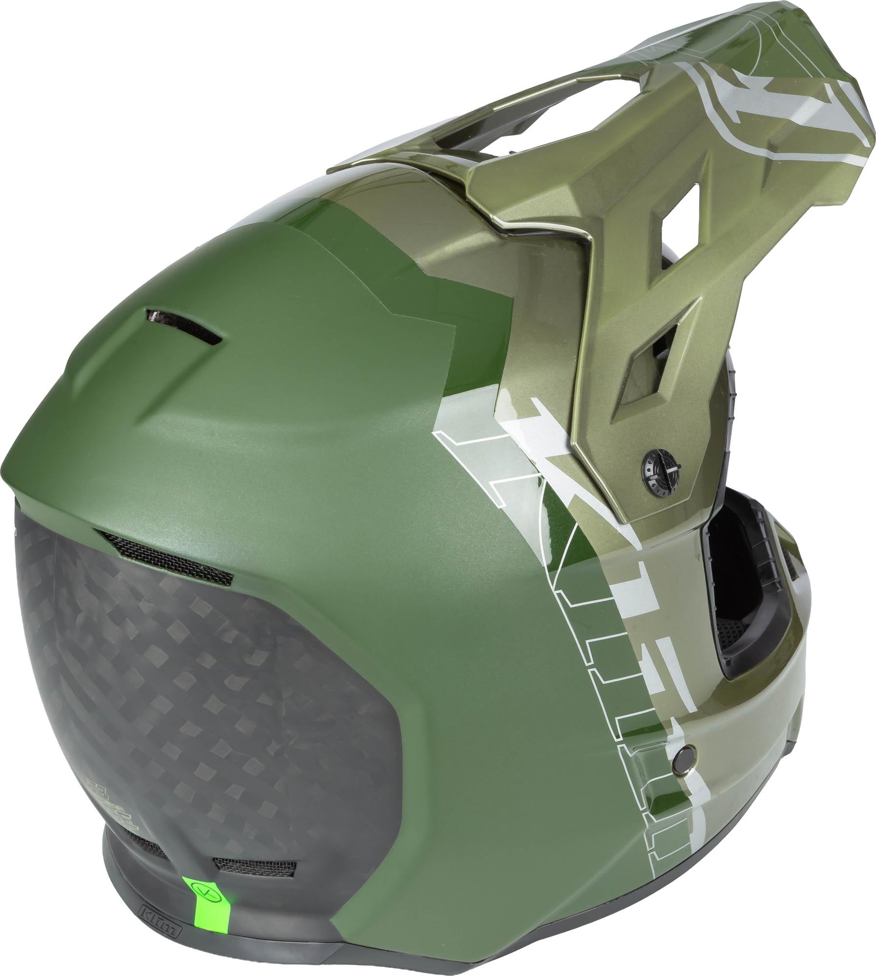 Klim F3 Carbon Pro Мотокрос каска Тъмнозелено/светлозелено XXL (62/63) Фигура 5