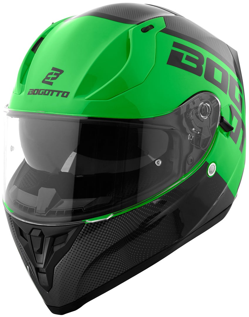 Bogotto V128 BG-X Hjelm sort/grøn L Figur 2