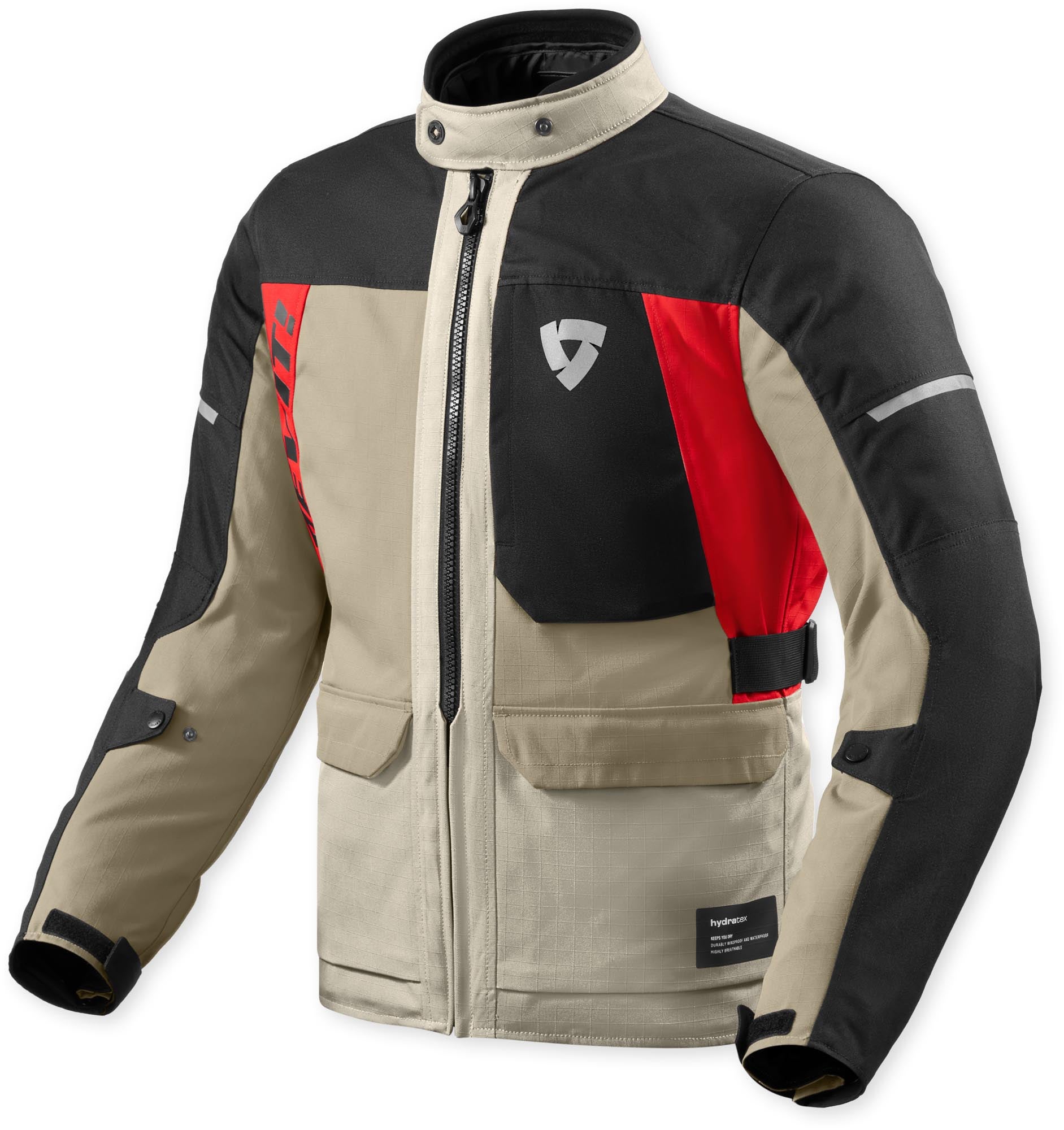 Revit Convergent H2O wasserdichte Motorrad Textiljacke sand/rot M Abbildung 1
