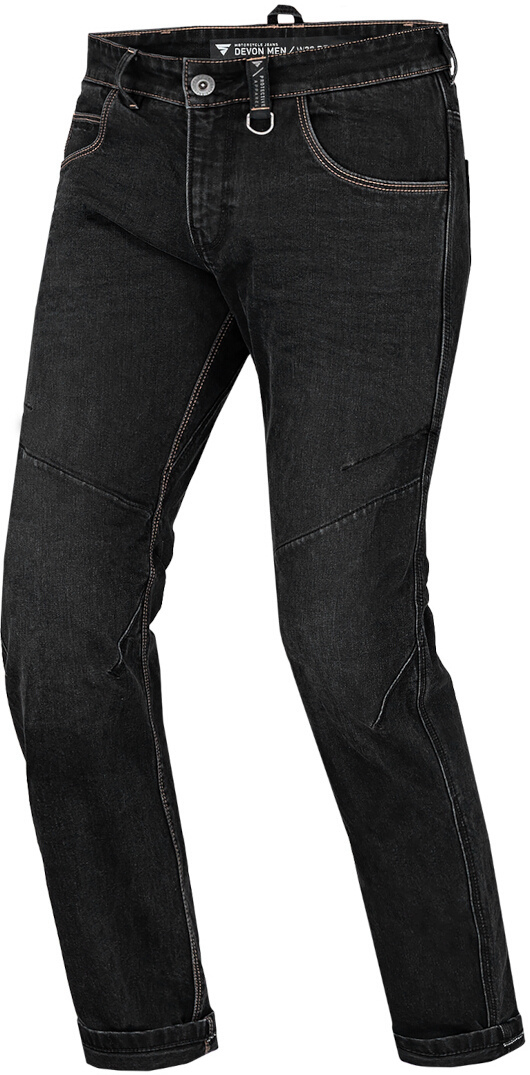 SHIMA Devon Jeans de motocicleta preto 32 L32 Figura 1