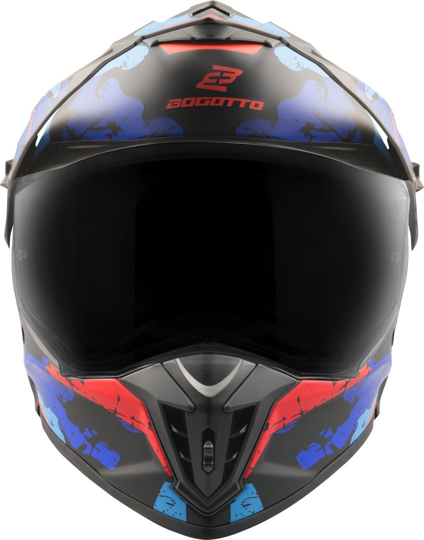 Bogotto FG-601 Sniper Enduro hjelm i glasfiber sort mat/rød/blå S Figur 7