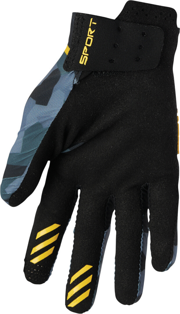 Thor Sportmode Shadow Mănuși de motocross pentru doamne negru/gri/galben S Figura 3