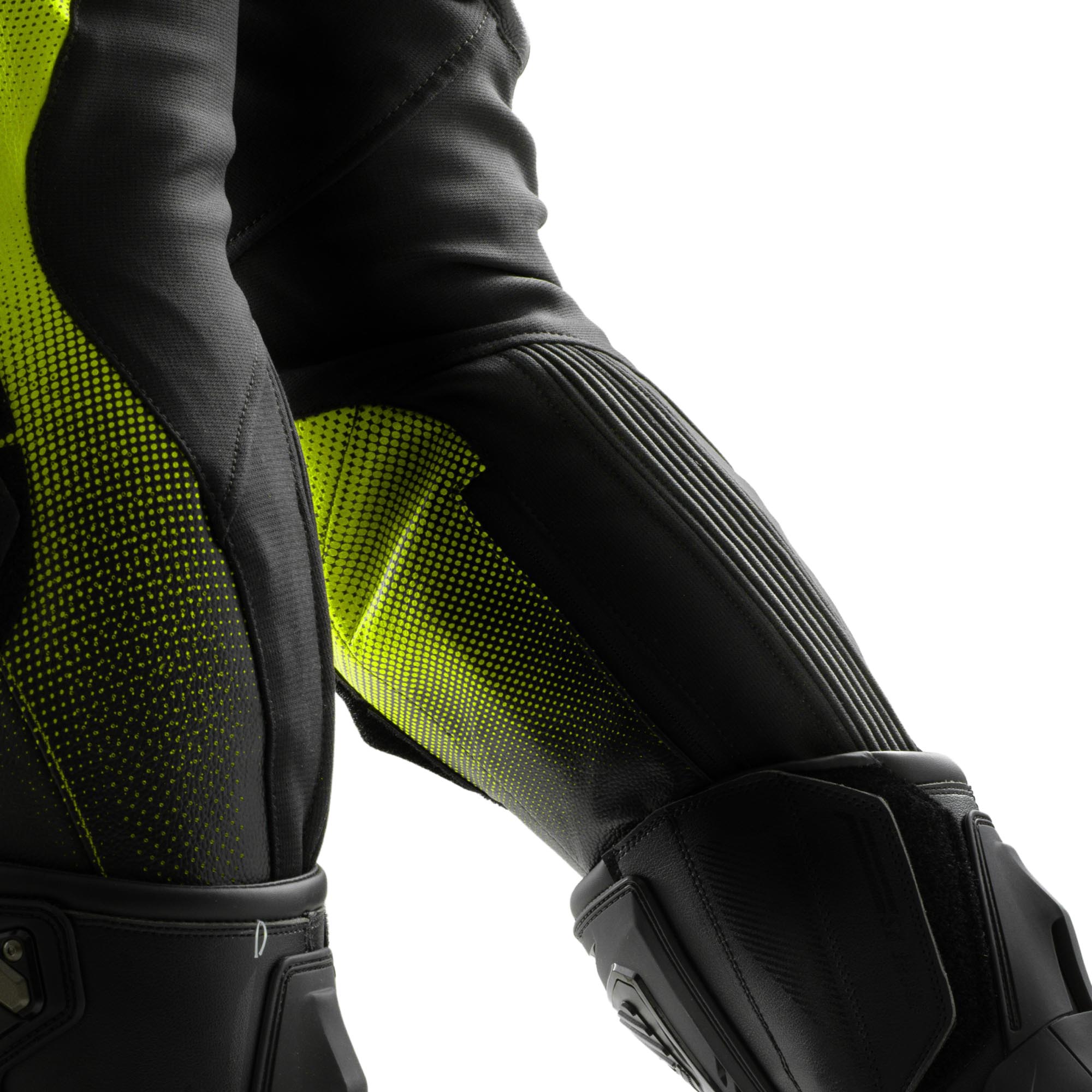 Rebelhorn Inferno Motorcycle Leather Pants black/white/yellow 54 Figure 9