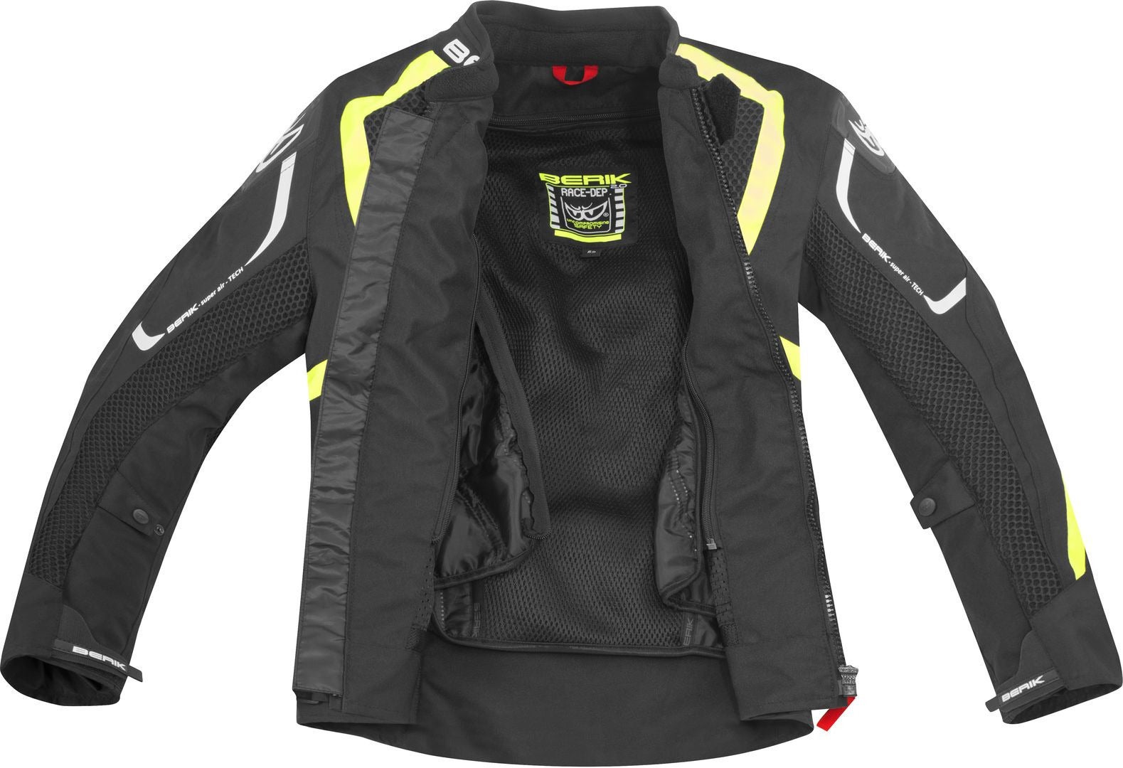 Berik X-Speed Air Motorcycle Textile Jacket black/white/neon-yellow 60 Figure 4