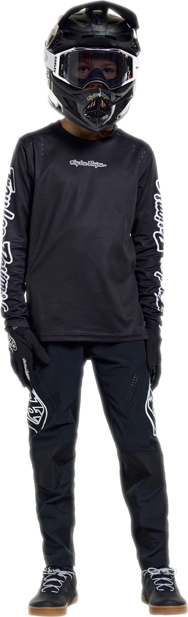 Troy Lee Designs Sprint Pro Mono Ungdoms cykeltrøje Sort JA Figur 14