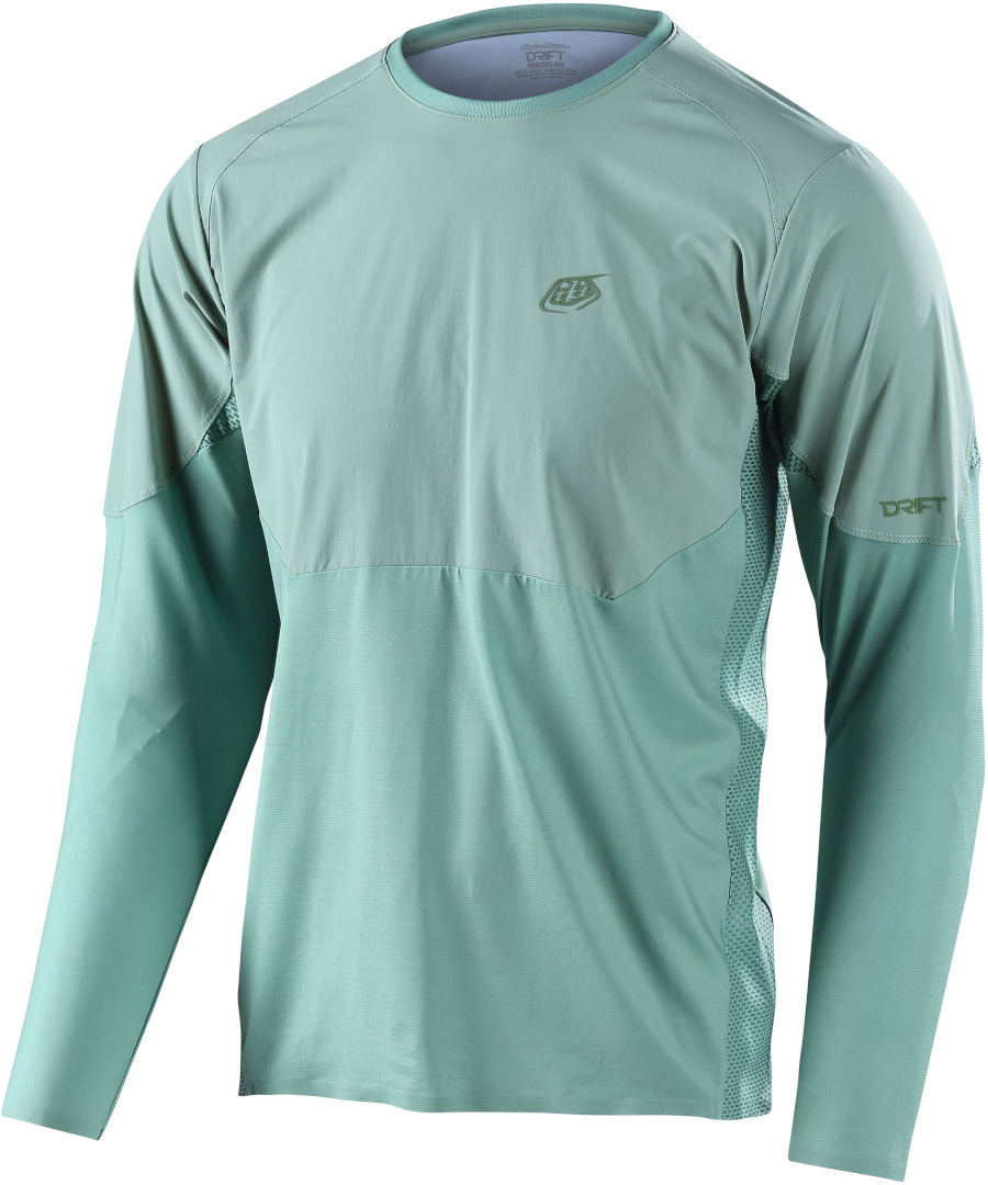 Troy Lee Designs Drift Solid Longsleeve Fiets Jersey Lichtgroen L Figuur 1