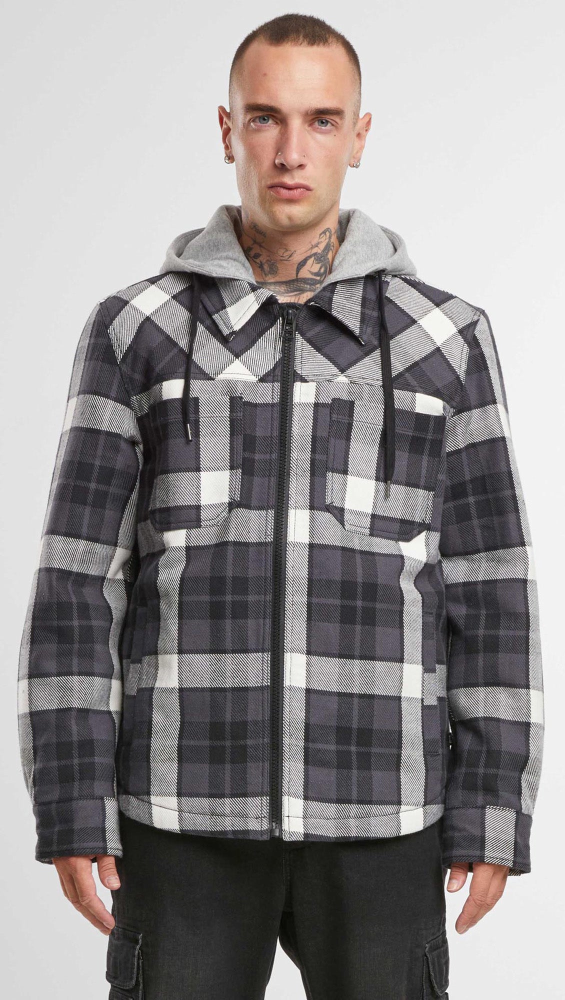 Brandit Top Heavy Twill Bunda čierna/biela/sivá XS Obrázok 4