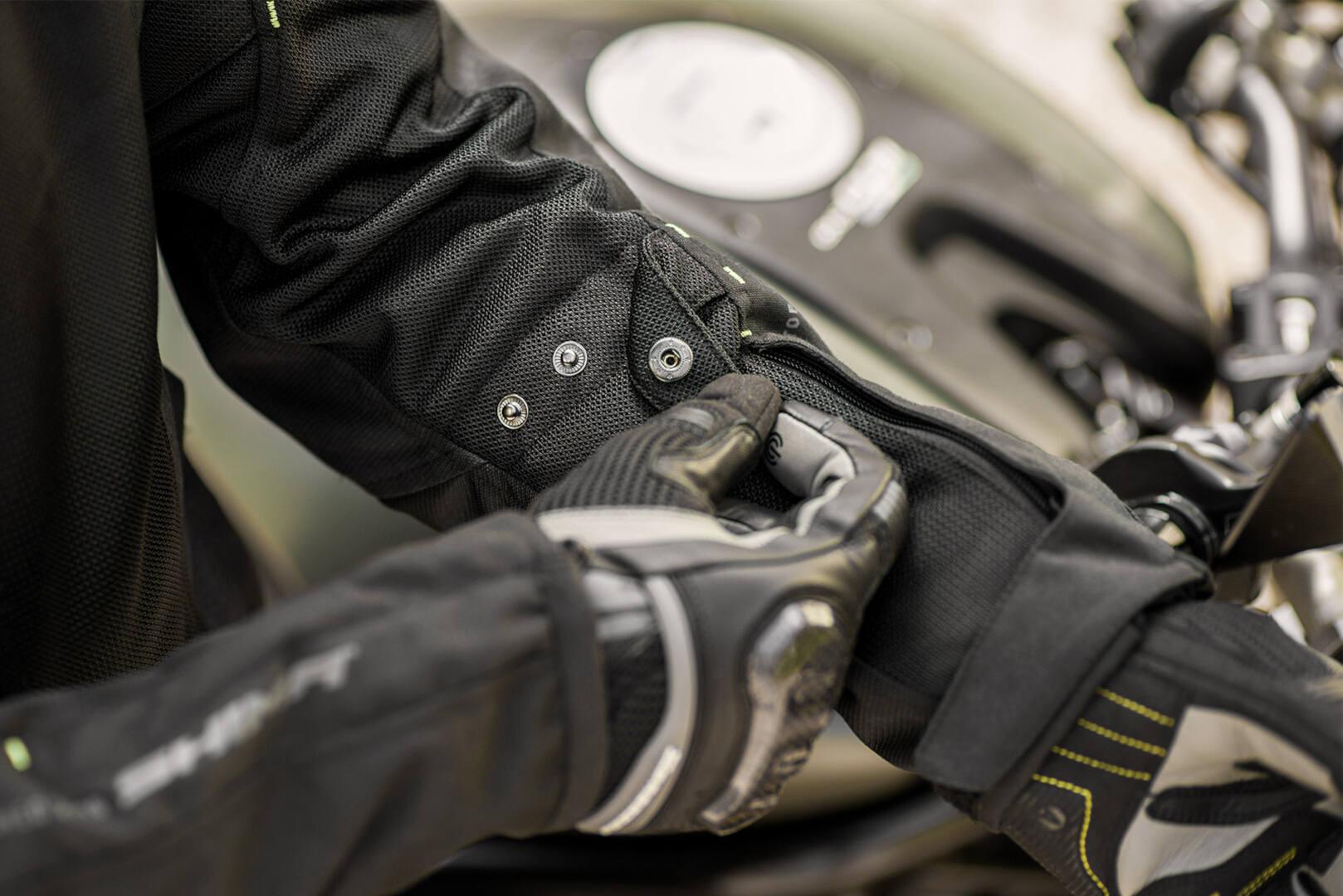 Side view of SHIMA Jet waterproof Motorcycle Textile Jacket