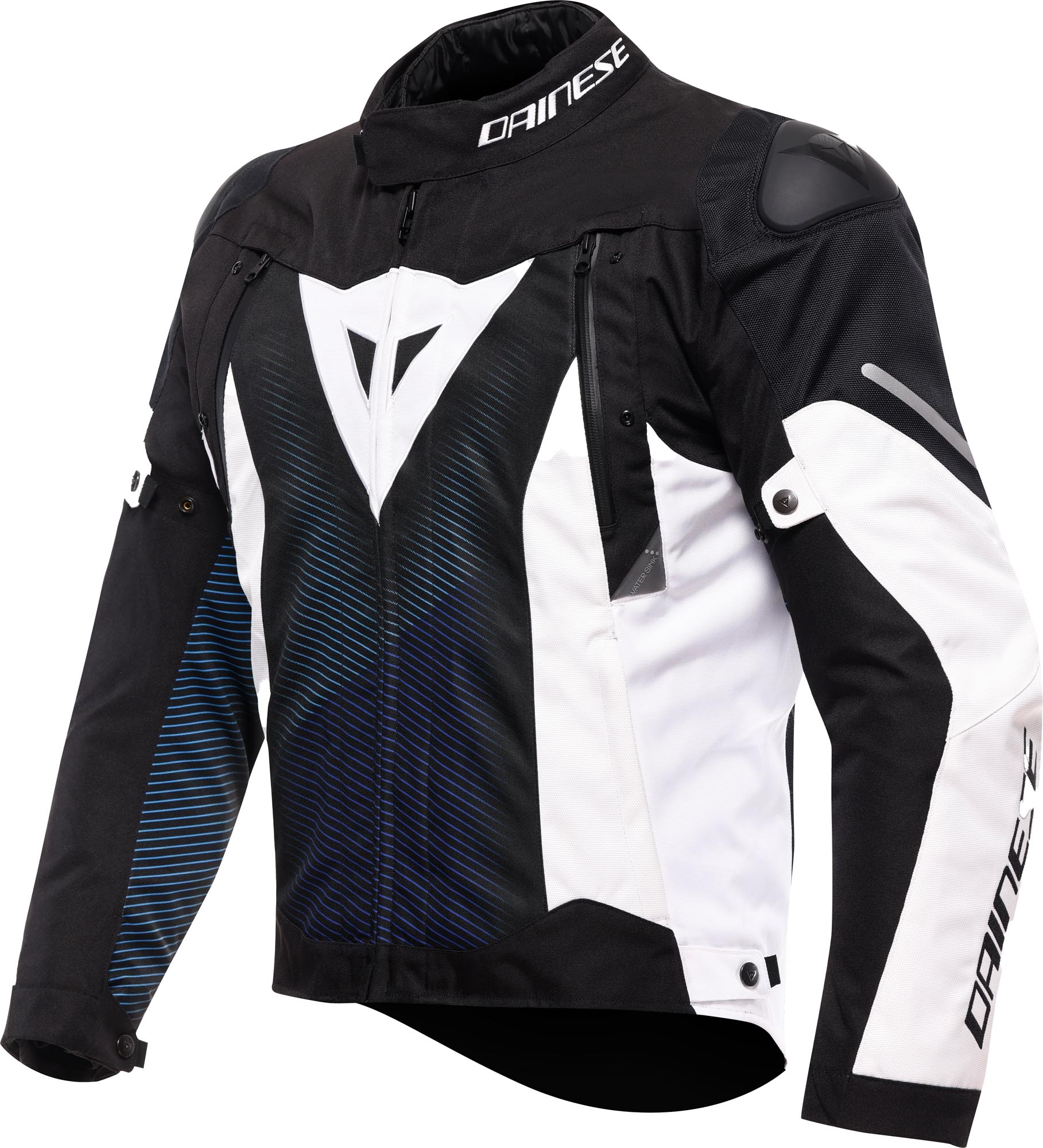 Dainese Super Sprint D-Dry Blouson de moto imperméable noir/bleu/blanc 46 Figure 1