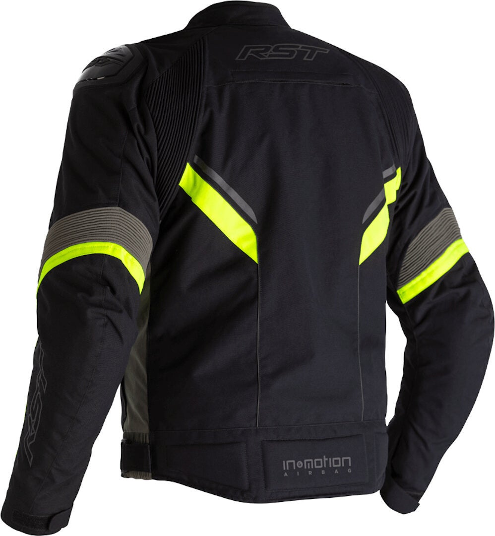 RST Sabre Airbag motorcykel tekstiljakke sort/grå/neon 4XL Figur 2