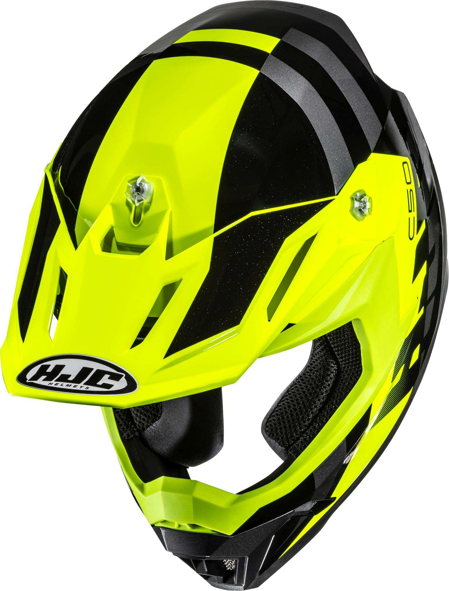 HJC C50 Mirage Casque de motocross noir/gris/jaune fluo XXL (63/64) Figure 2