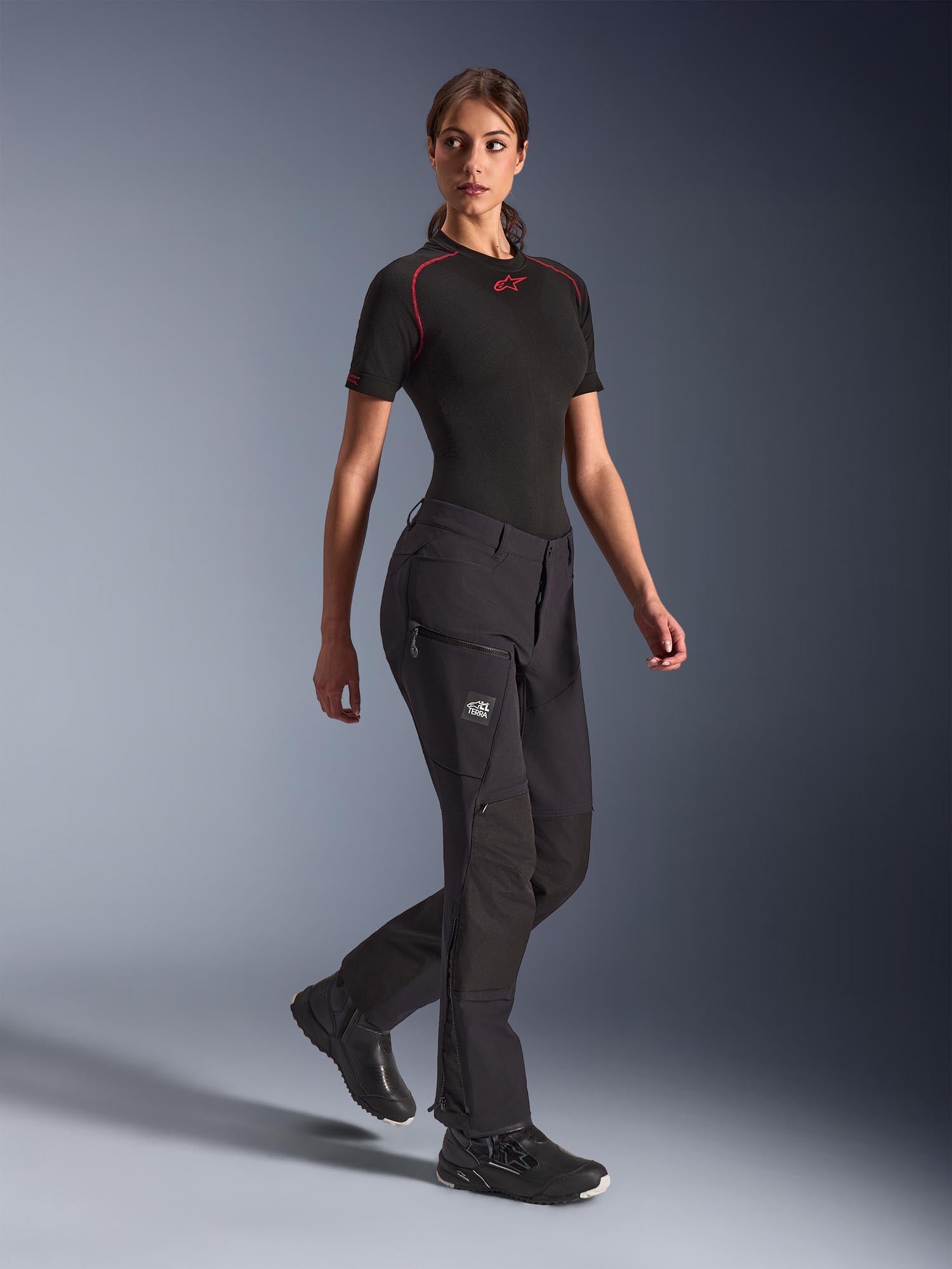 Alpinestars Stella Flex-AST Explorer Dames Motorfiets Textiel Broek Zwart XS Figuur 7
