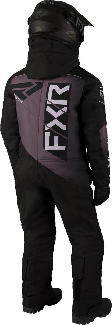 FXR Helium 2023 ユースワンピーススノーモービルスーツ 黒/紫 16 図2