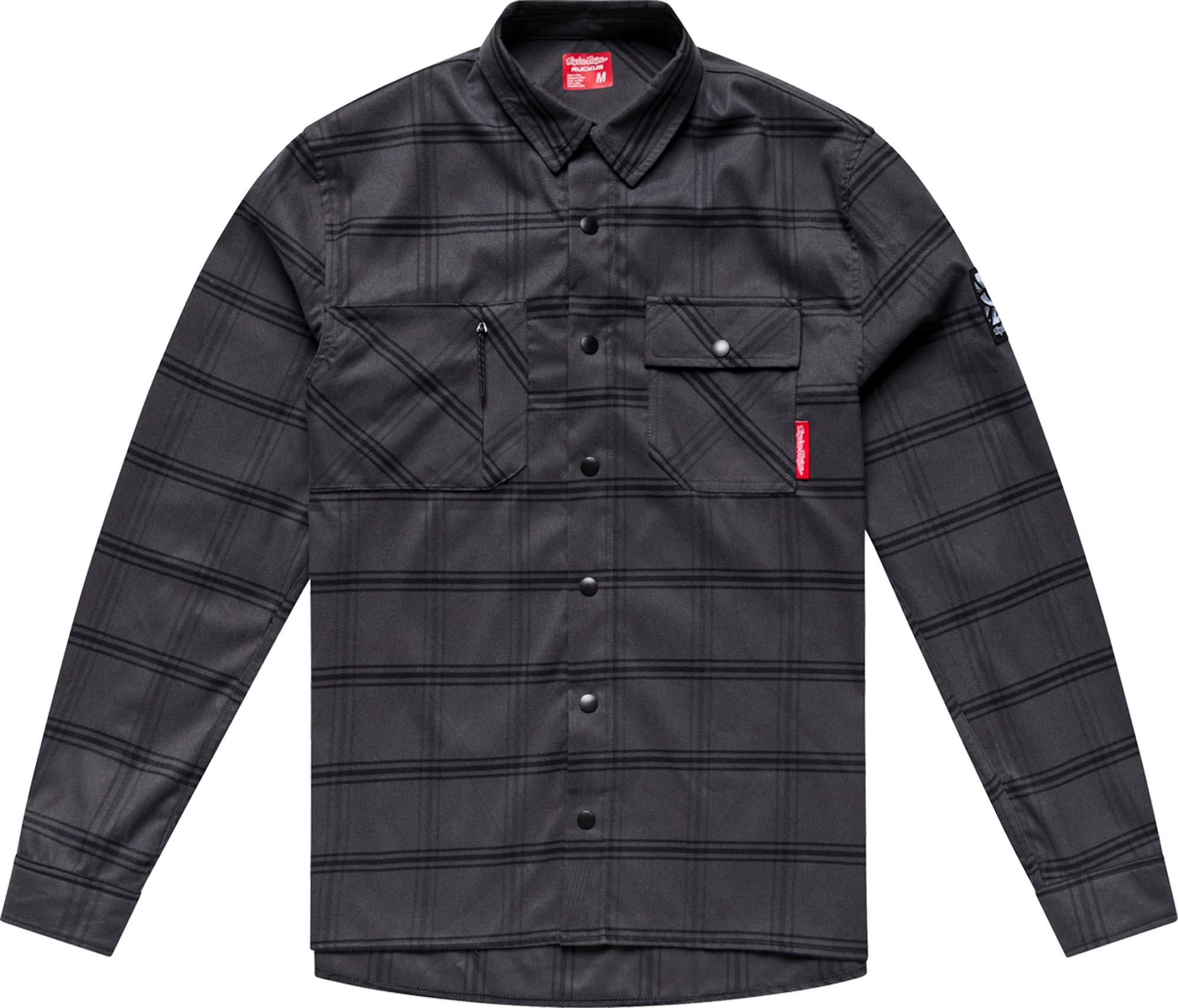 Troy Lee Designs Ruckus Ride Flannel Bicycle Shirt anthracite S Figure 1