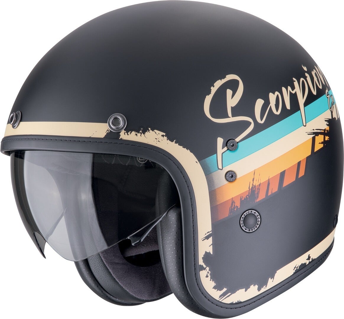 Scorpion Belfast Evo Adonis Jethelm schwarz matt/beige XL (60/61) Abbildung 1