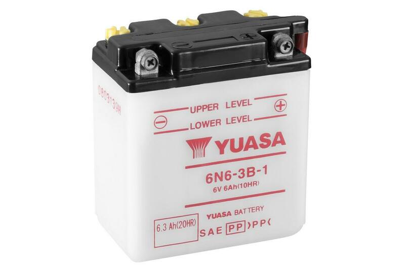 YUASA YUASA konventionellt YUASA-batteri utan syrapaket - 6N6-3B-1 Batteri utan syrapaket Figur 1
