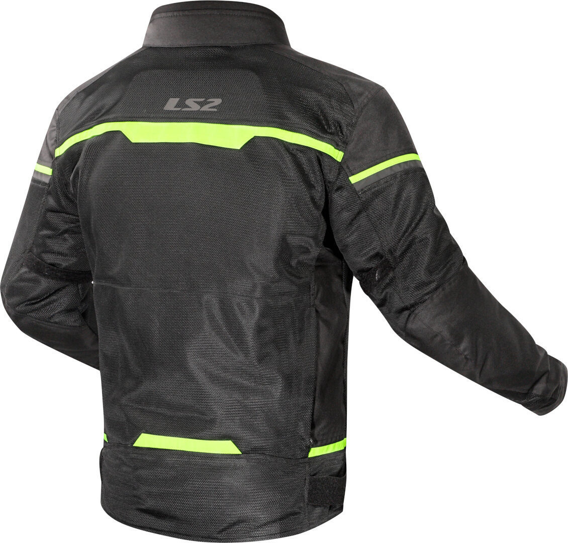 LS2 Riva waterproof Motorcycle Textile Jacket black/neon M Figure 2