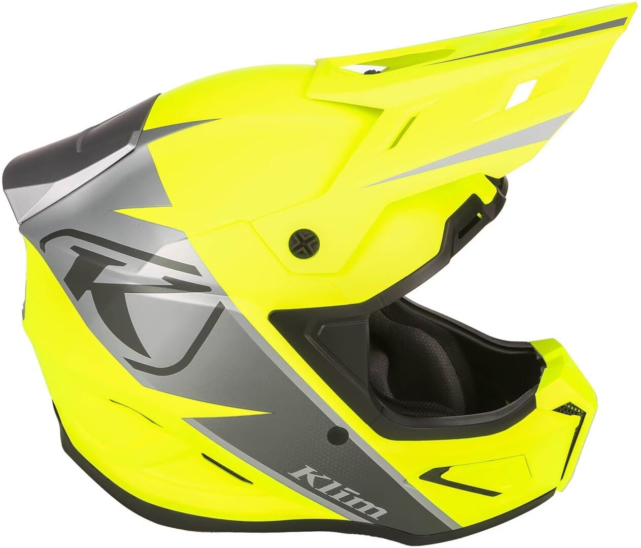 Klim T1 Freeride スノーモービルヘルメット ネオンイエローマット/グレーマット XL(60/61) 図6