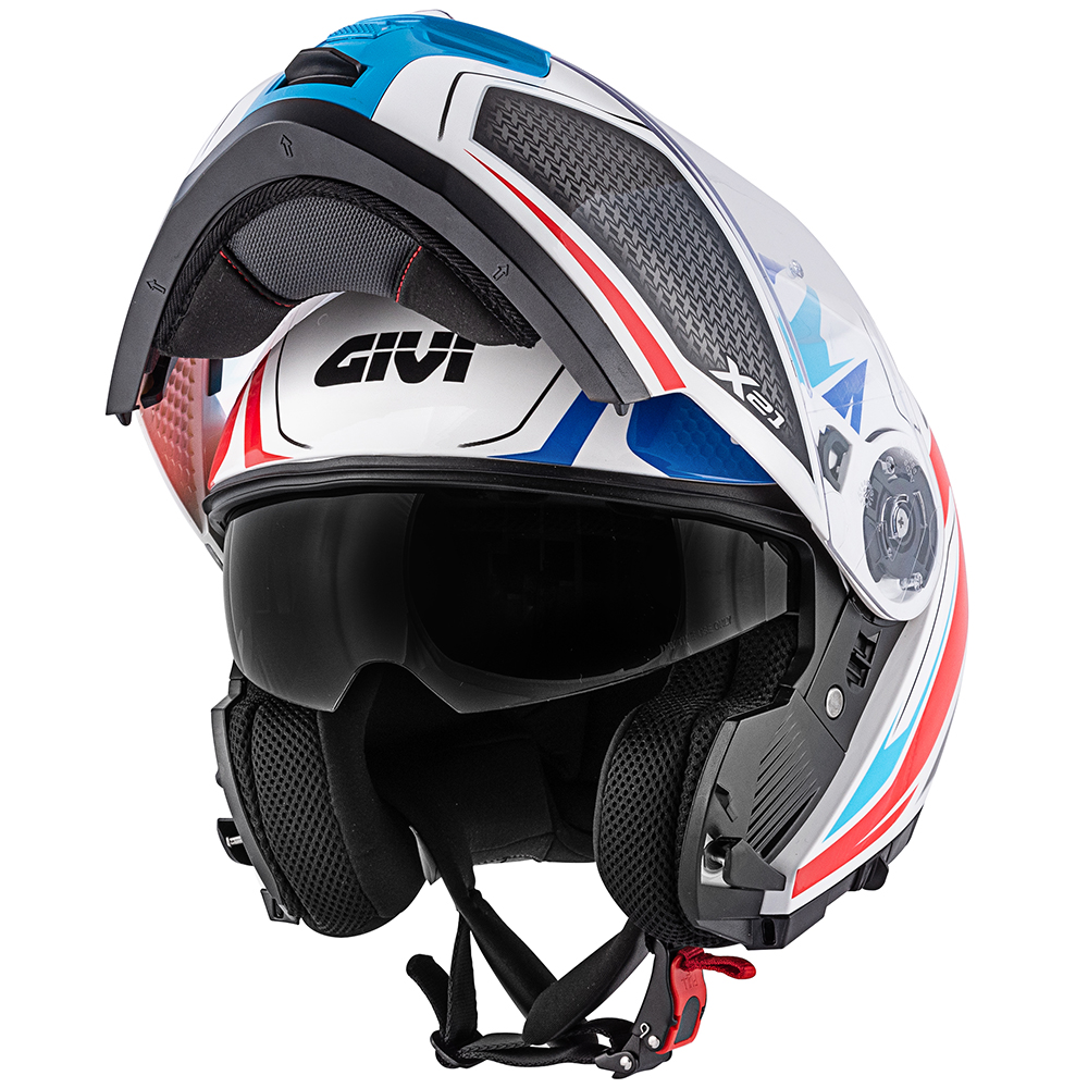 GIVI X.21 Challenger Shiver Uppfällbar hjälm Svart/titan/gul matt XS Figur 1