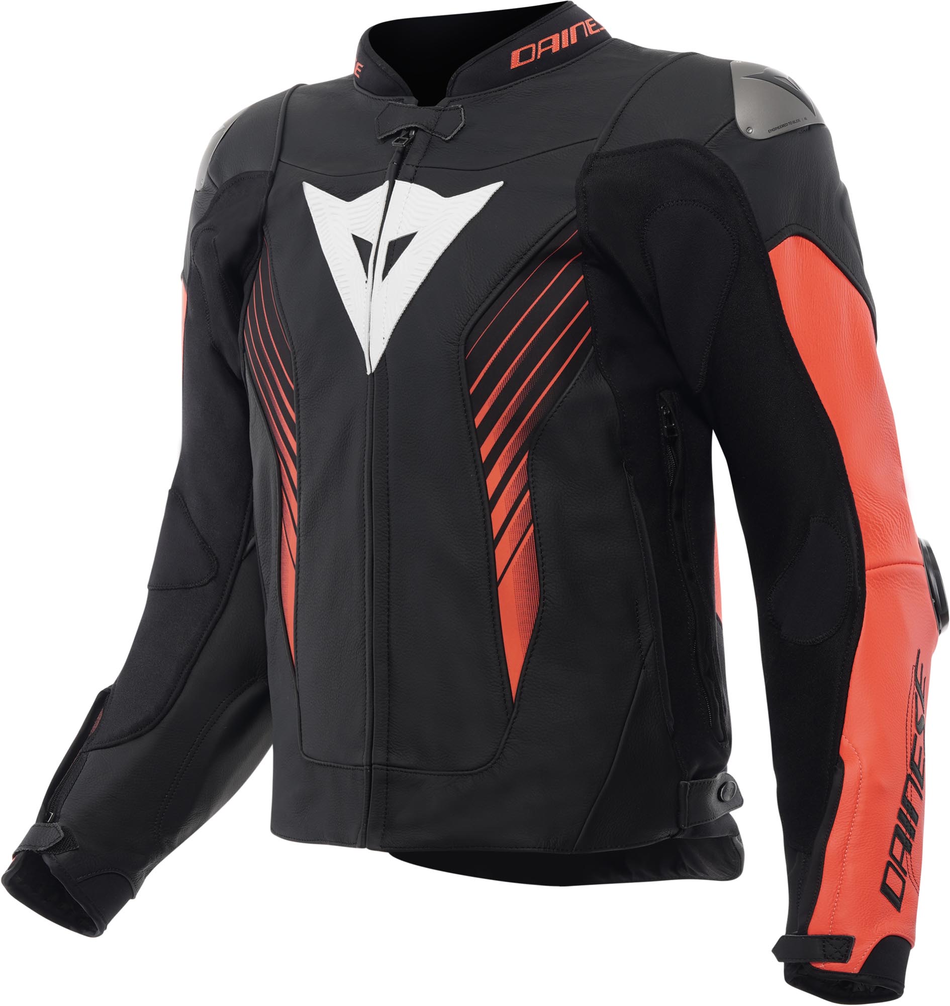 Dainese Super Speed 5 Motorcycle Leather Jacket black/red/white 52 Figure 1