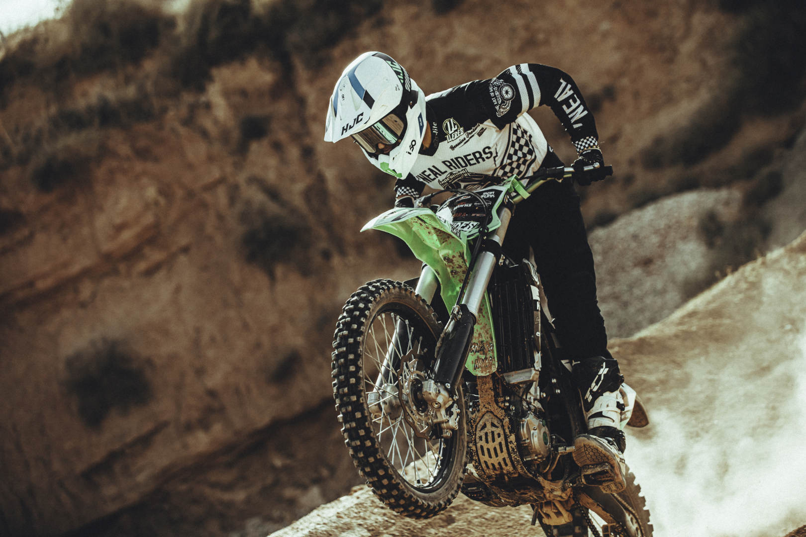 HJC i50 Erased Casco Motocross bianco/blu M (57/58) Figura 3