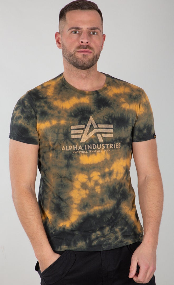 Alpha Industries Batik T-shirt brun/grøn M Figur 1