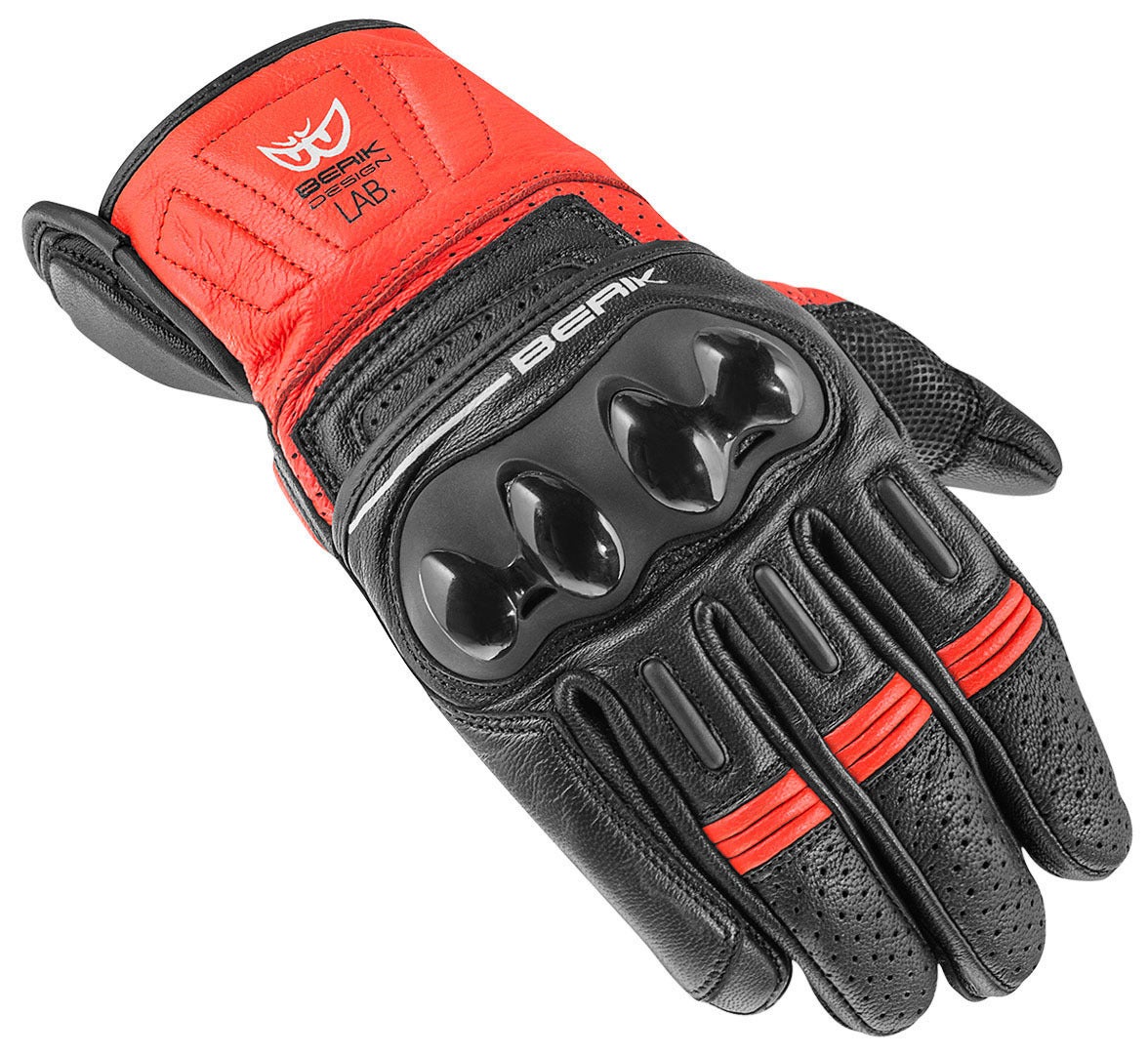 Berik TX-2 Motorcykelhandsker rød/sort L Figur 1