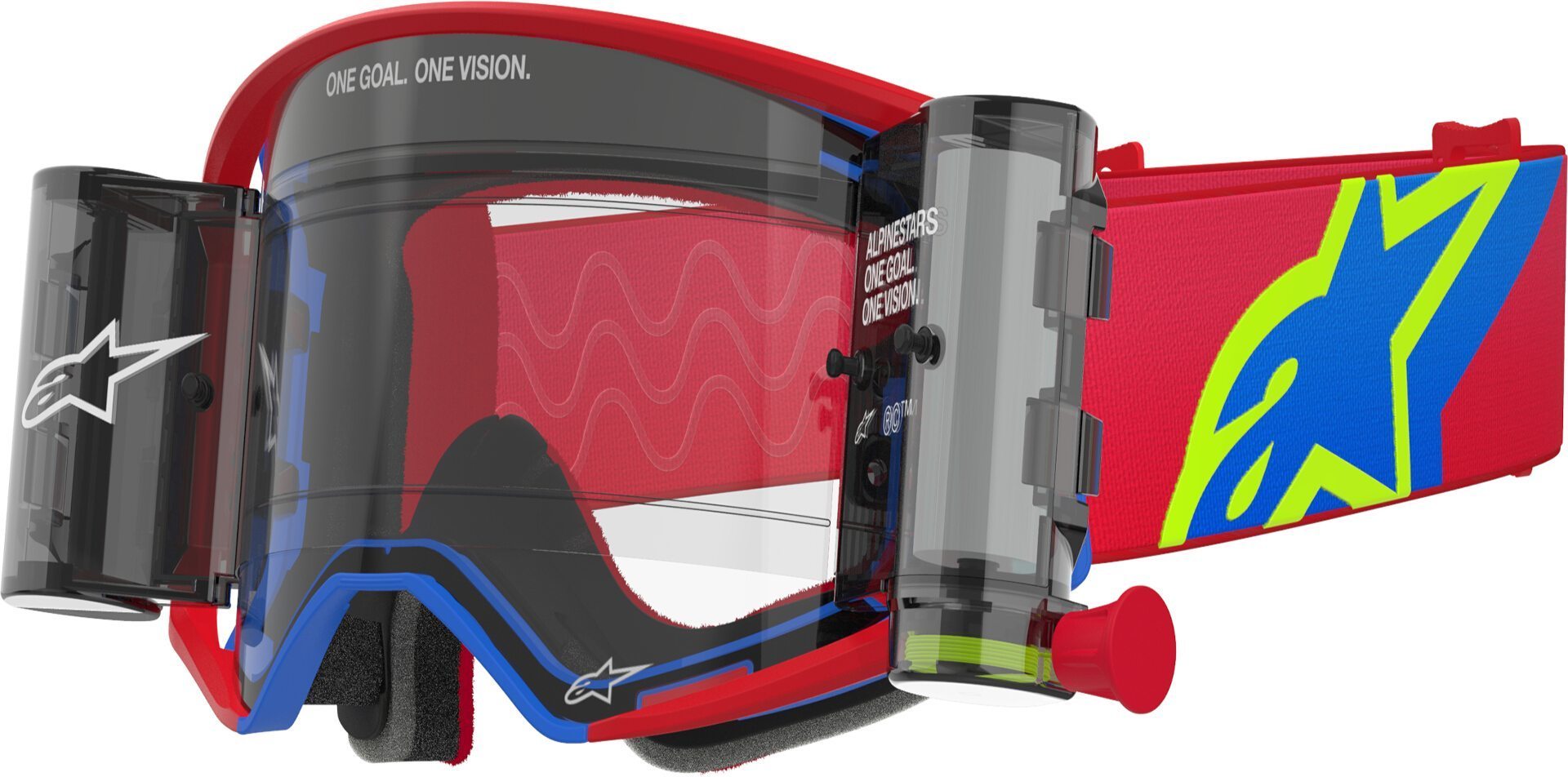 Alpinestars Supertech Corp Roll-Off Ochelari roșii de motocross Figura 1
