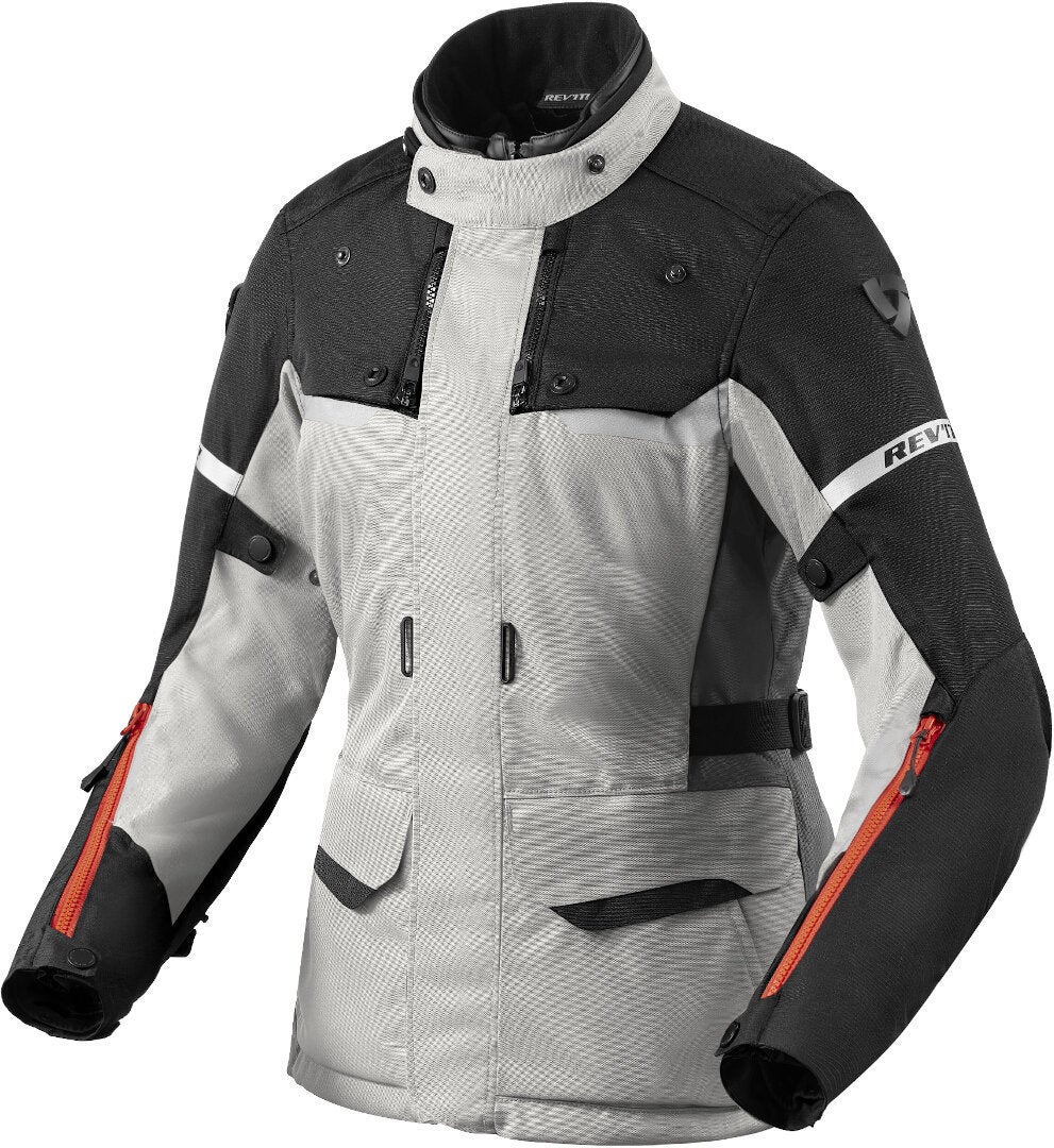 Revit Outback 4 H2O Dame motorcykel tekstiljakke sølv/sort 46 Figur 1