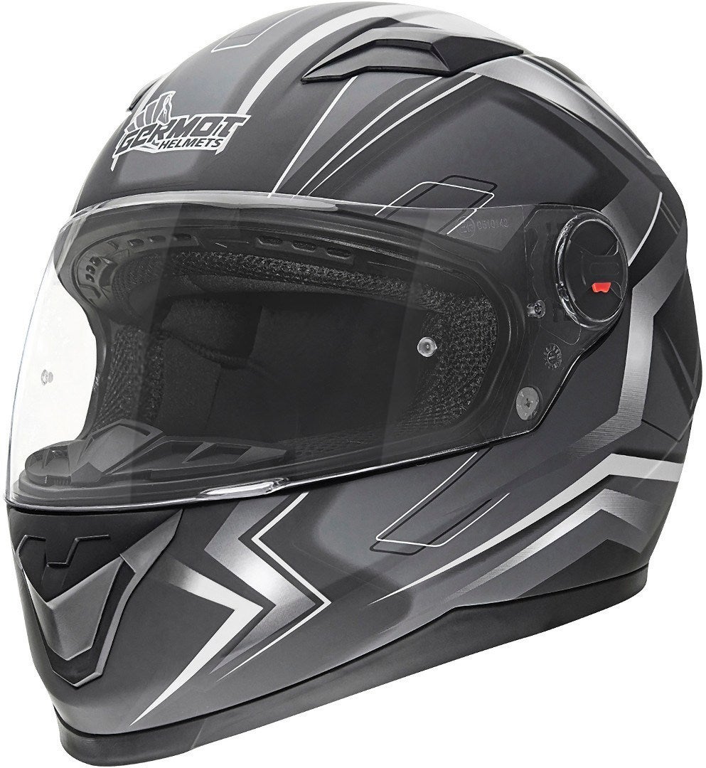 Germot GM 320 Helm Zwart mat/wit XL (61/62) Figuur 1