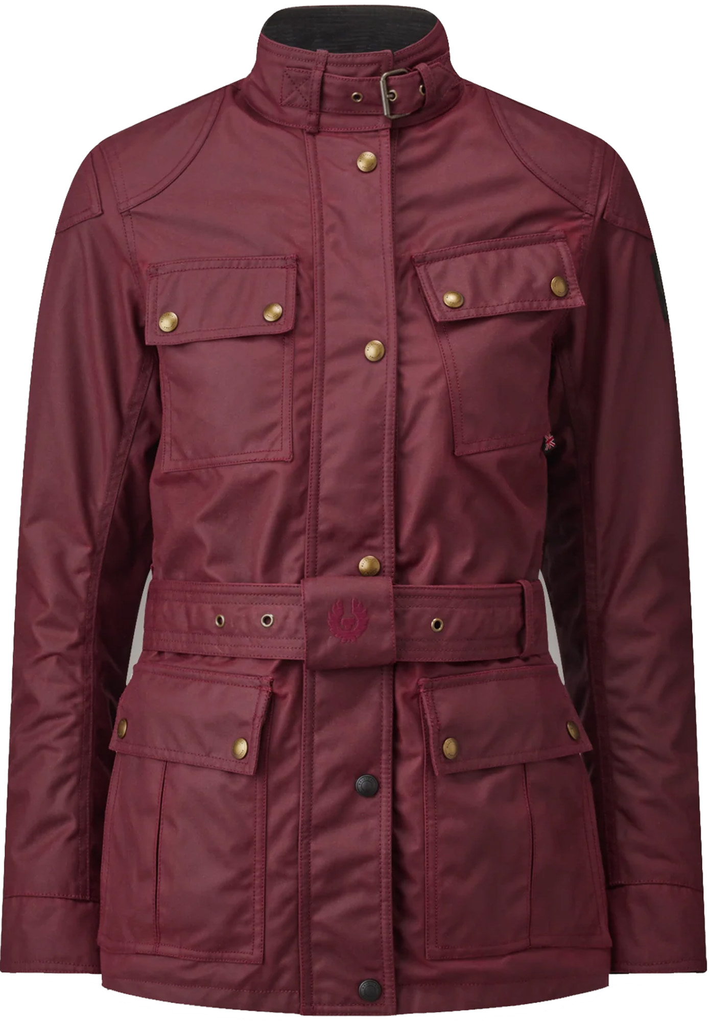 Belstaff Trialmaster Dames Motorfiets Gewaxte Jas Rood 48 Figuur 1